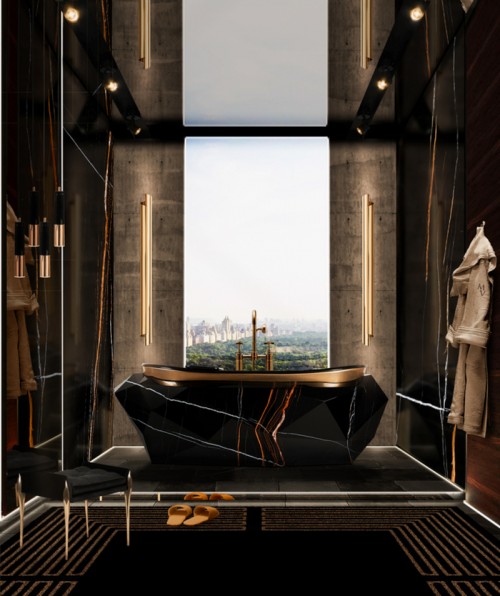 majestic-bathroom-with-diamond-bathtub-in-sahara-noir-faux-marble