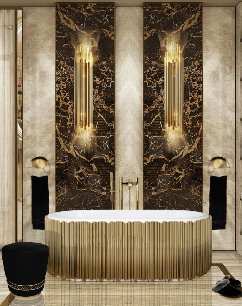 majestic-brown-marble-bathroom-with-symphony-oval-bathtub