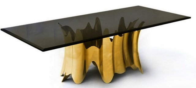 6 modern dining room tables in brass