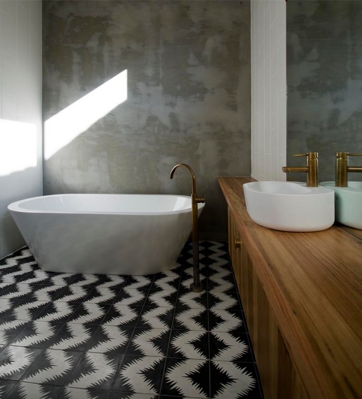 Unique Pattern Floors For Your Bathroom