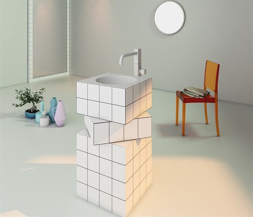 Downtown Design 2017 downtown design 2017 Downtown Design 2017: Discover this Amazing Designs for your Bathroom Geometric Simplicity For A Luxury Bathroom In Downtown Design 2017 2