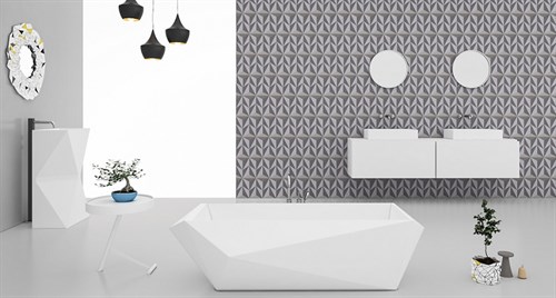 Downtown Design 2017 downtown design 2017 Downtown Design 2017: Discover this Amazing Designs for your Bathroom Geometric Simplicity For A Luxury Bathroom In Downtown Design 2017 4