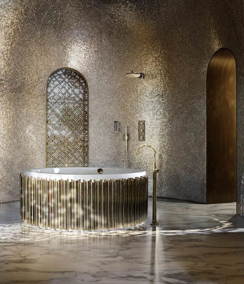 A Brilliant Luxury Bathroom With A Symphony Bathtub-1