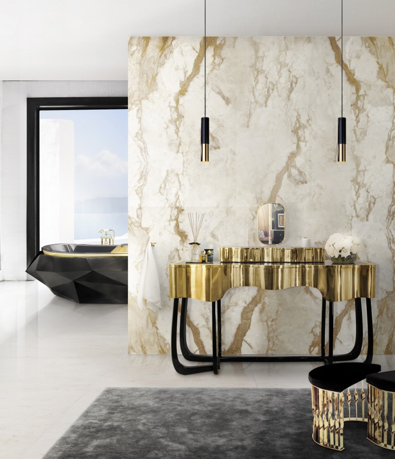 A GLORIOUS BATHROOM WITH THE SINUOUS DRESSING TABLE MANDY STOOL AND THE INCREDIBLE DIAMOND BATHTUB-1