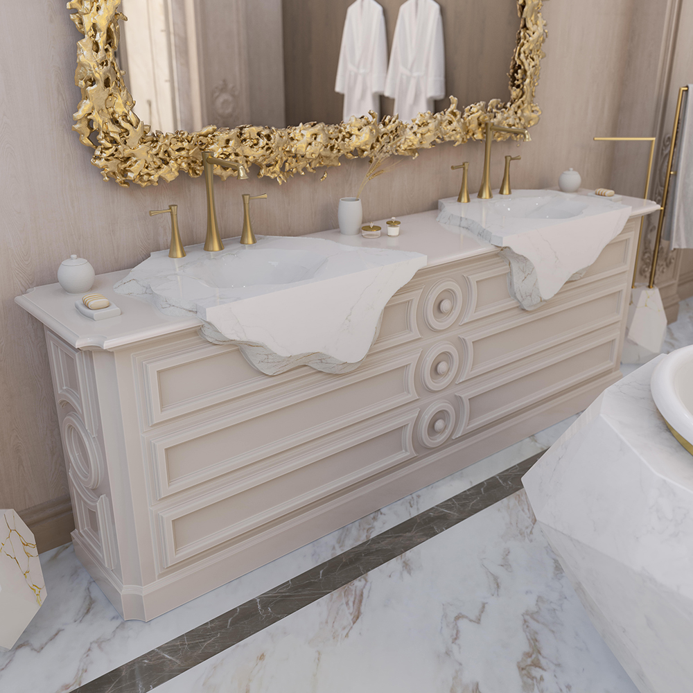 A Sophisticated Bathroom Oasis Blending Contemporary and Classic Design-6