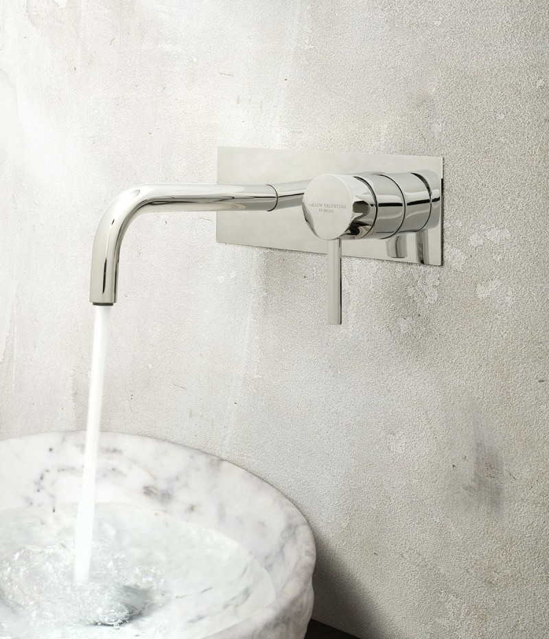 Bathroom Decoration Detail With Flow Wall Mixer Tap and Silk Vessel Sink-1