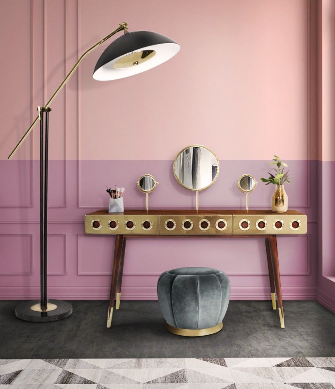 Colorful And Luxury Dressing Room With Monocles Dressing Table-1