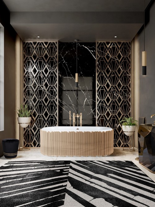 Elegance and Opulence Converge in This Exquisite Bathroom Oasis
