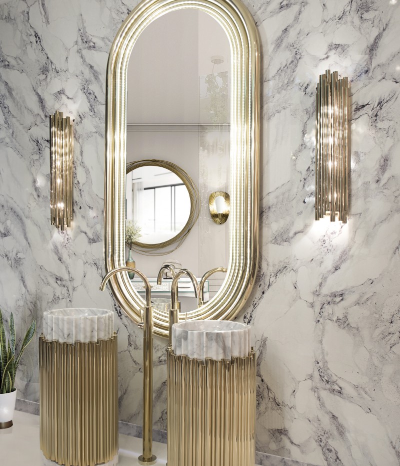 Elegant and Luxury Marble and Gold Vanity-1