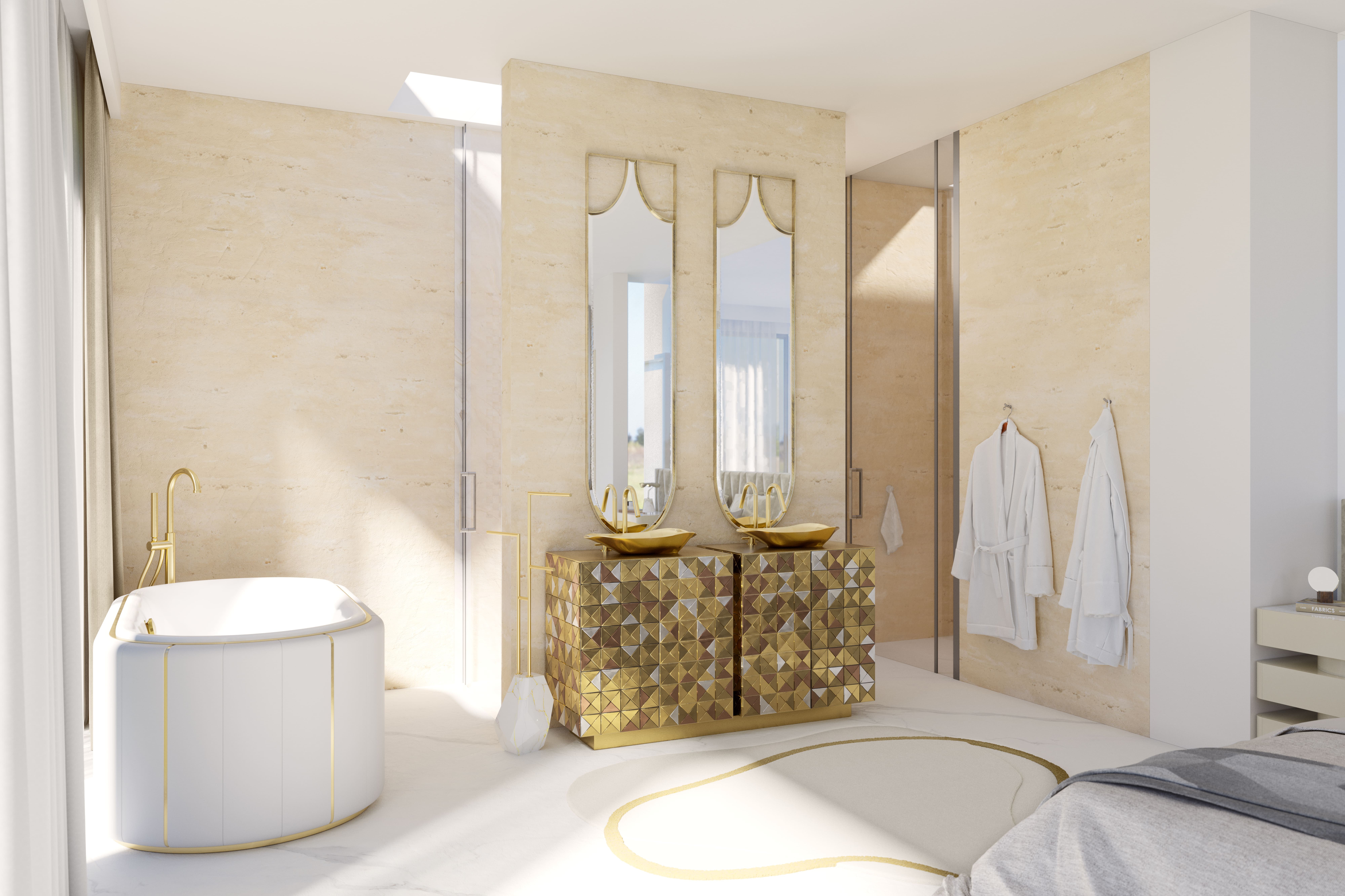 GOLDEN LUXURY: A MASTER BATHROOM RETREAT-2