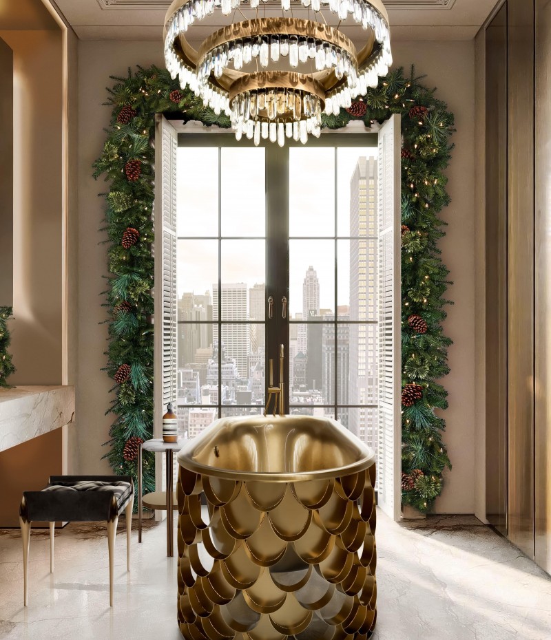 Holiday Opulence Unveiled in Glamorous Bathroom Design-1
