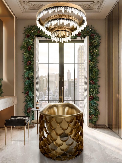 Holiday Opulence Unveiled in Glamorous Bathroom Design