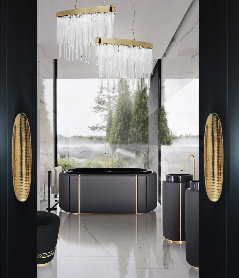 Luxury Dark Master Bathroom with Darian collection-1