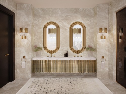Master Bathroom Design With Profoundly Elegant Neutral Tones