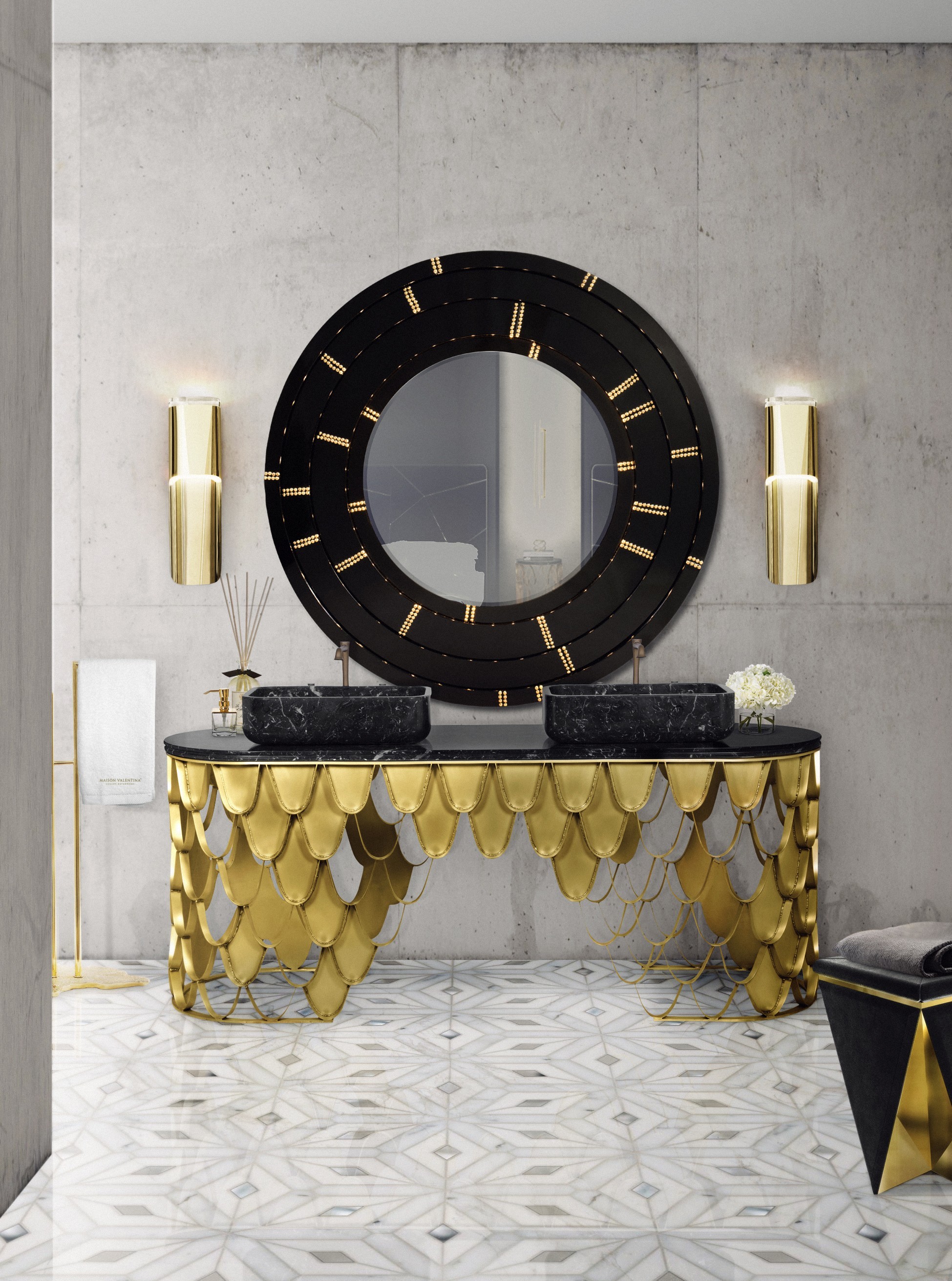 Mix & Match with Koi Washbasin and Blaze Mirror