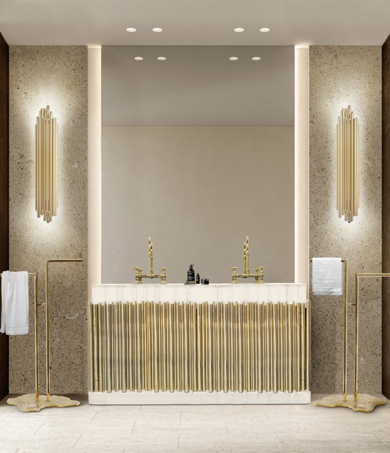 Modern Golden Bathroom Design-1