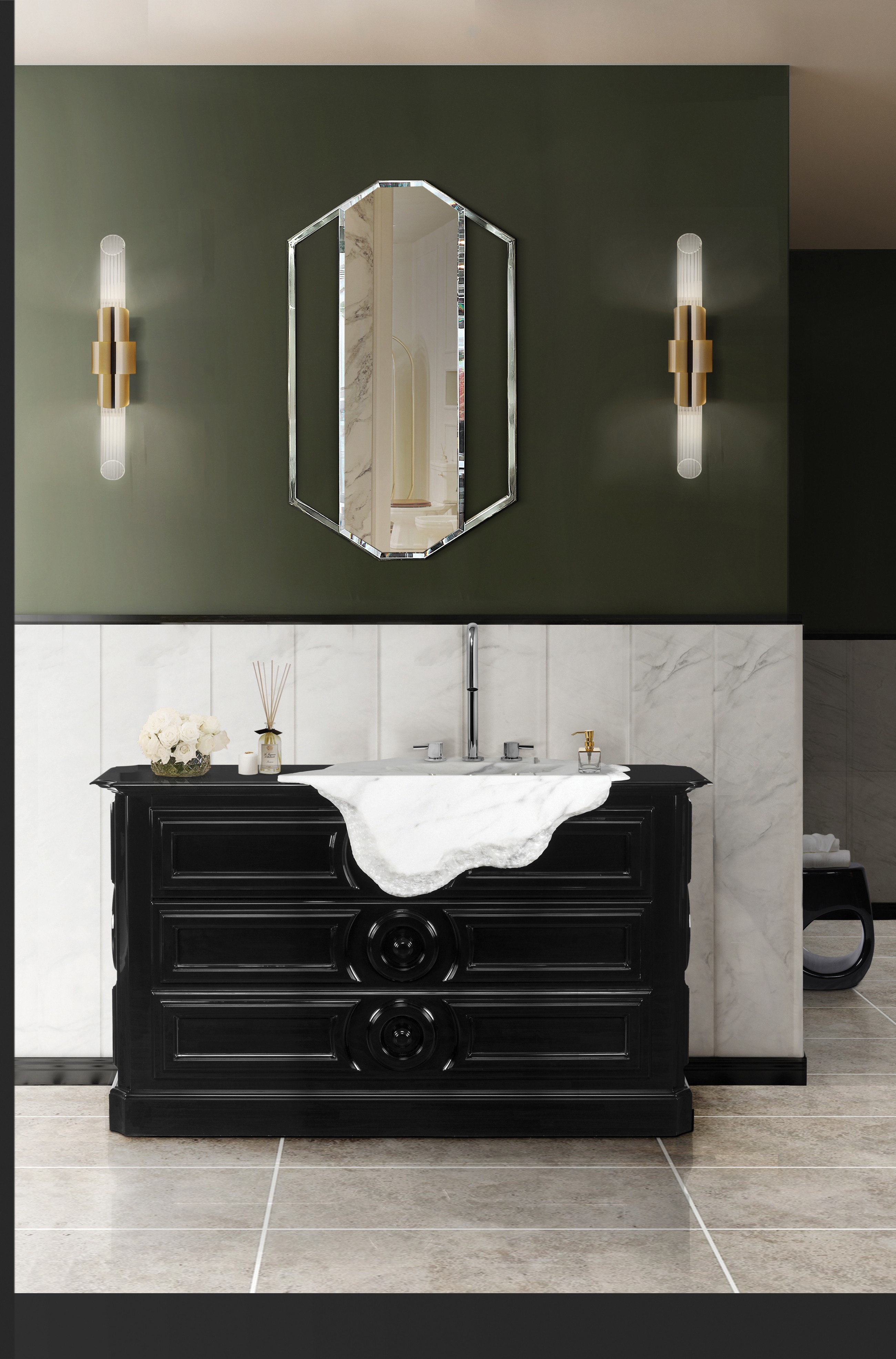 Petra Washbasin Designs an Exquisite Bathroom Environment