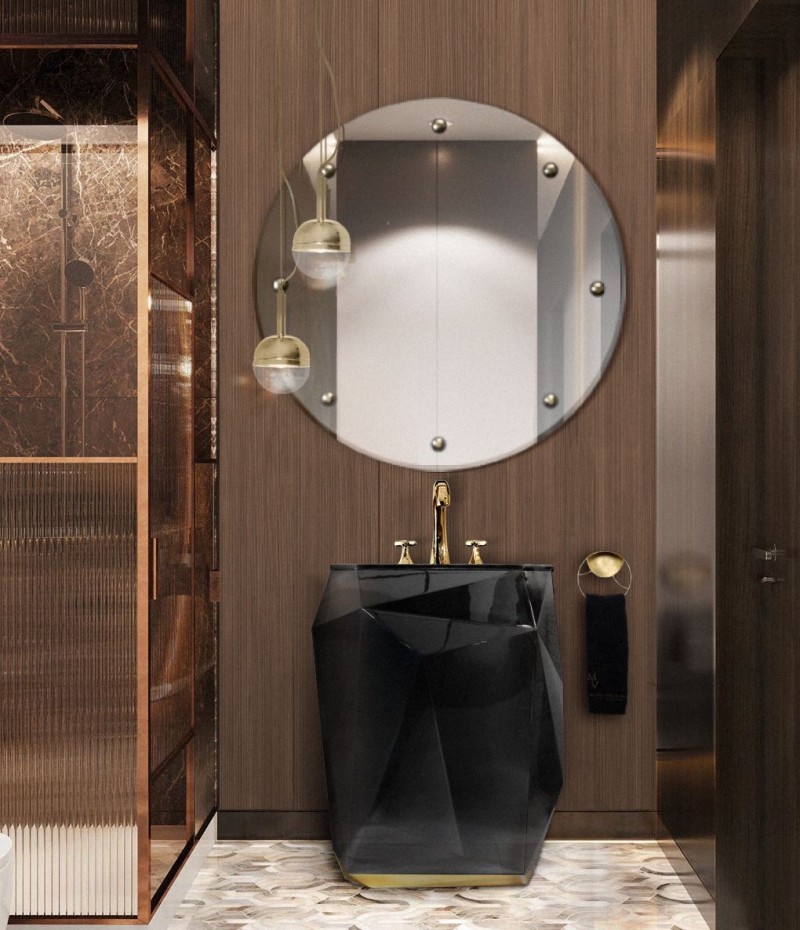 Small Luxury Bathroom with Diamond Freestanding and Blaze Mirror-1