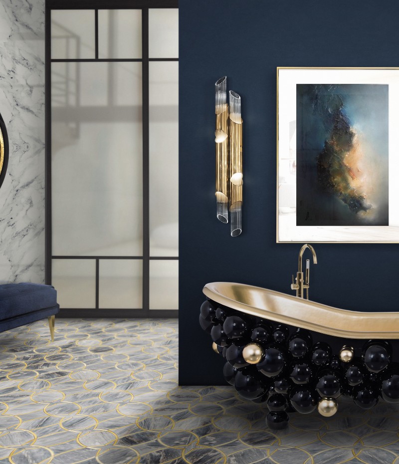 Spacious and Luxurious Blue Bathroom-1