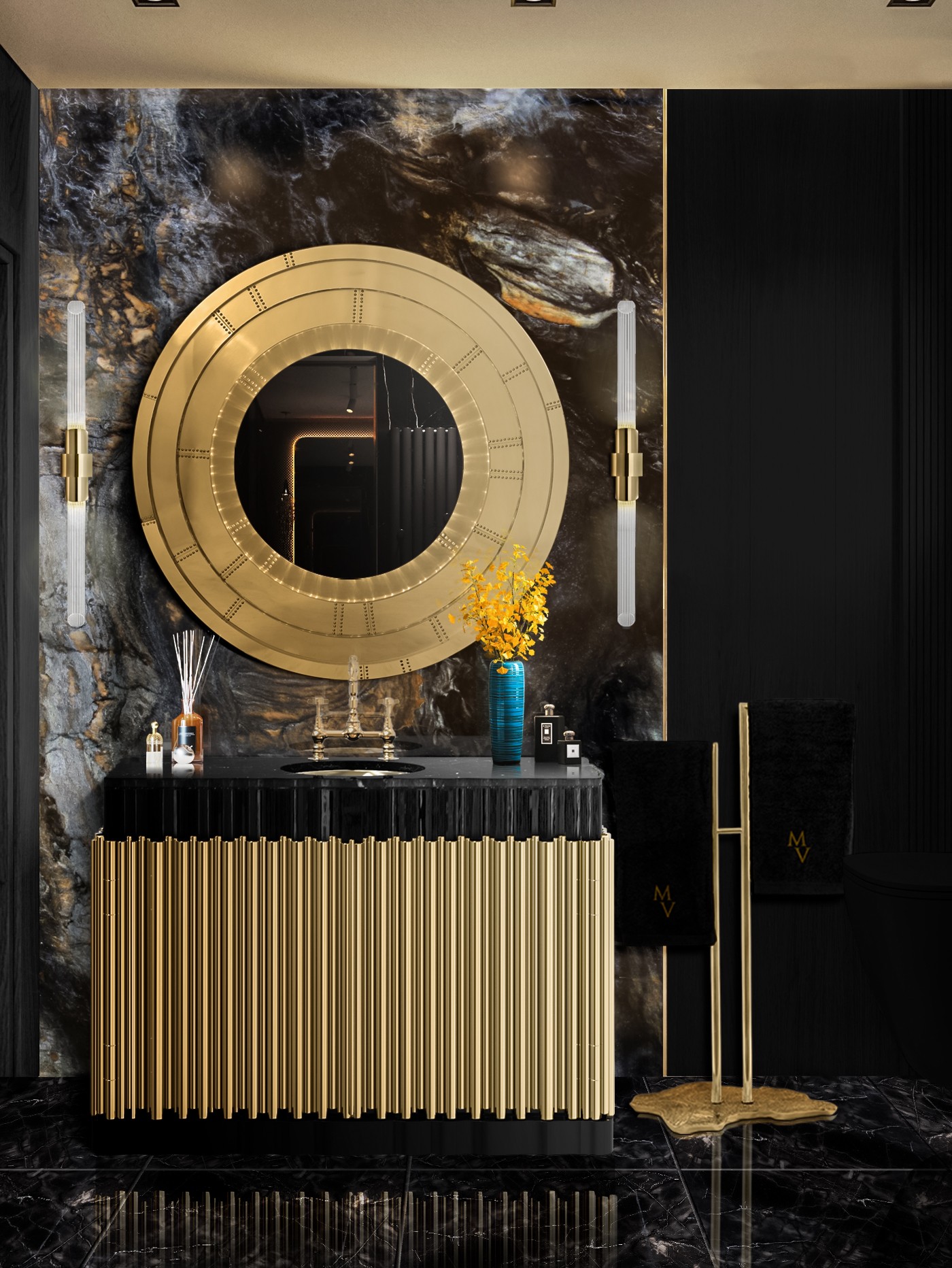 Stunning And Opulent Modern Bathroom Design
