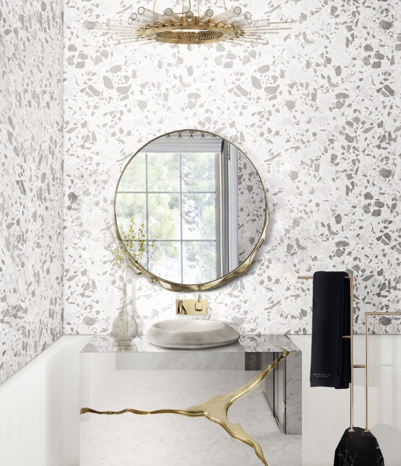 Terrazzo Bathroom With Lapiaz Cabinet