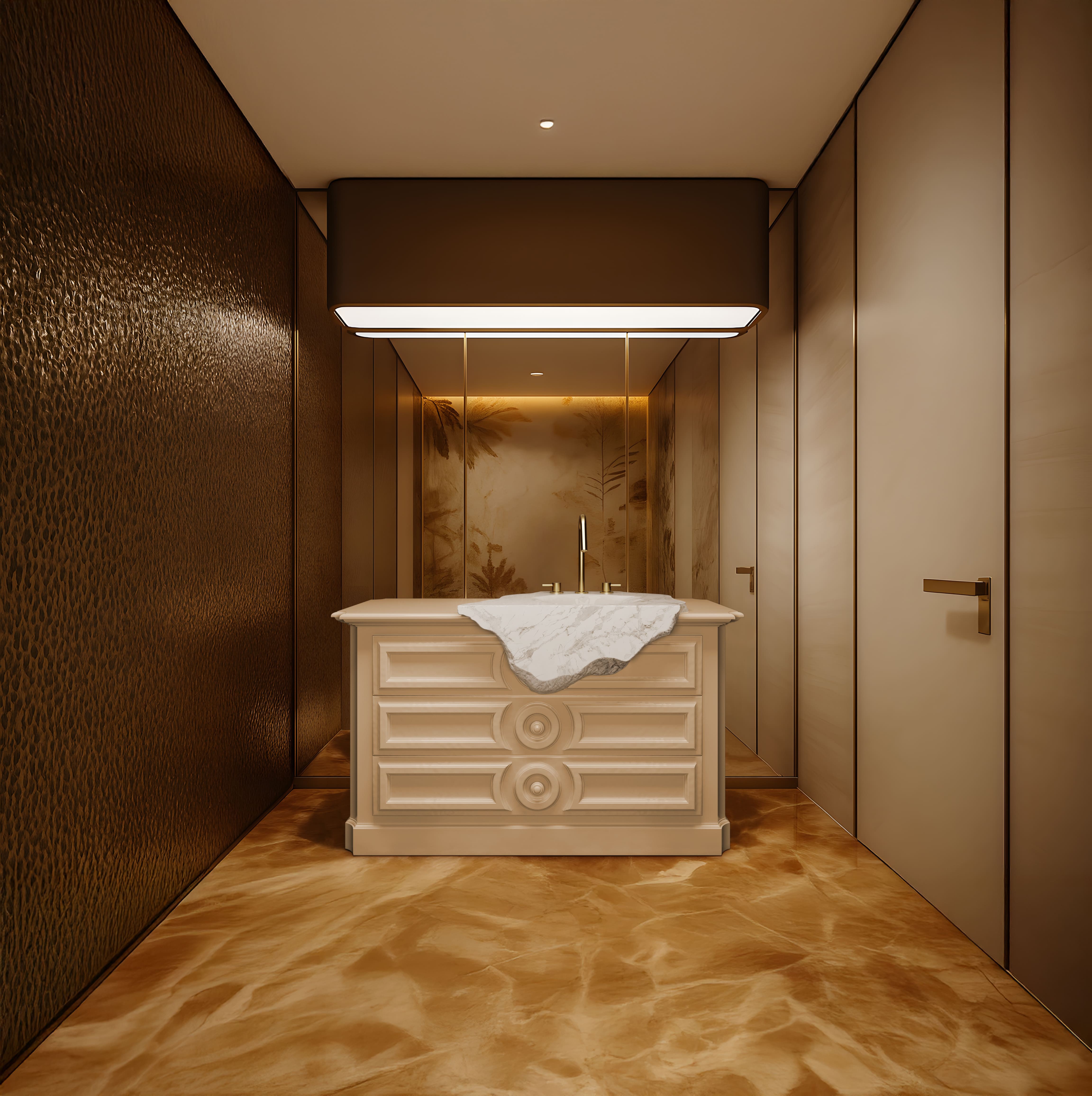 Timeless Elegance in Earth Tones: The Petra Washbasin