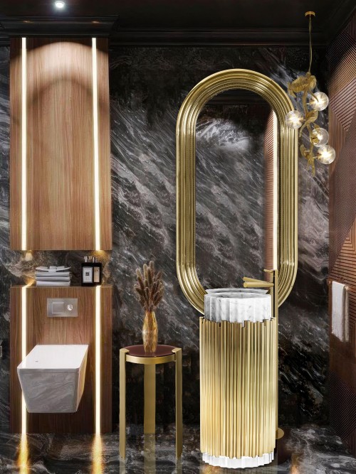 Timeless Luxury Meets Contemporary Sophistication in this Bathroom Design