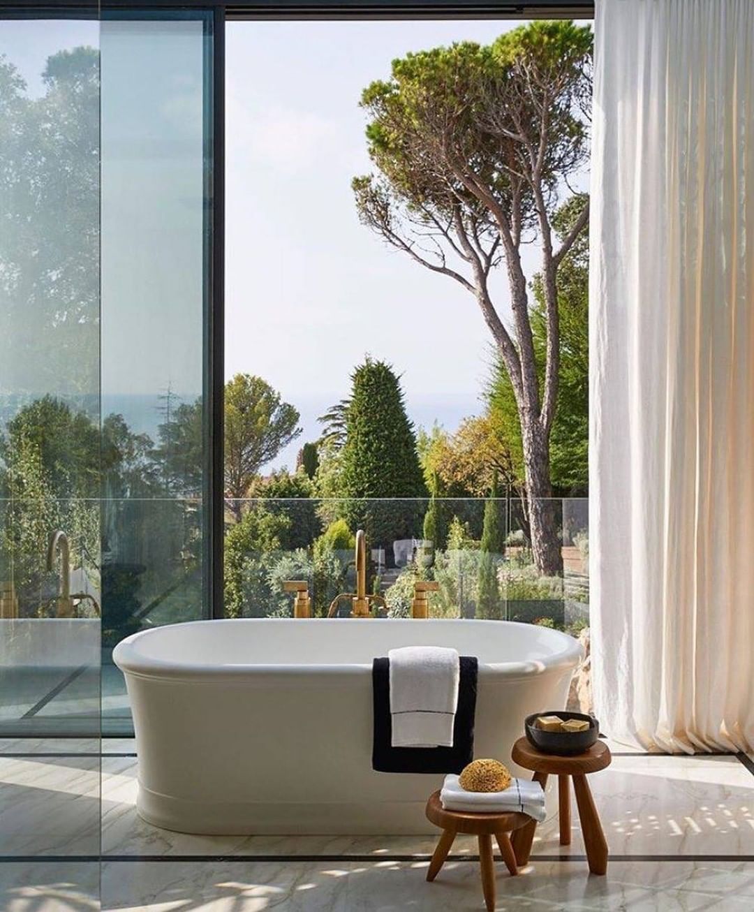 Bathroom With a View, bathroom, view, design, bathtub, maison valentina, bathroom