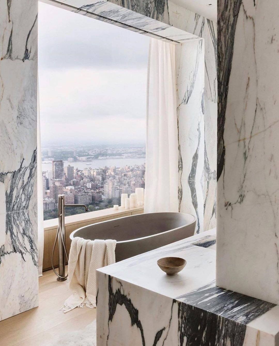 Bathroom With a View, bathroom, view, design, bathtub, maison valentina, bathroom