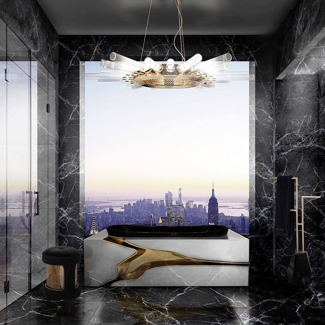 Bathroom With a View, bathroom, view, design, bathtub, maison valentina, bathroom