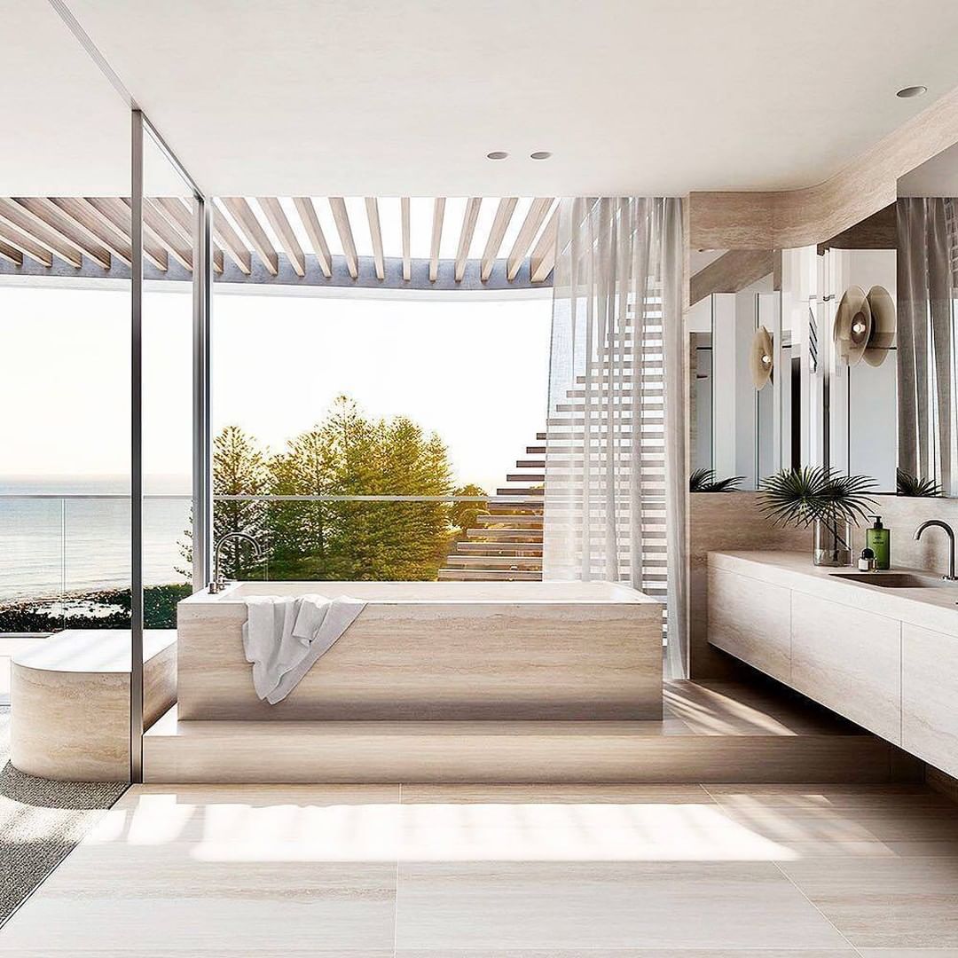 Bathroom With a View, bathroom, view, design, bathtub, maison valentina, bathroom