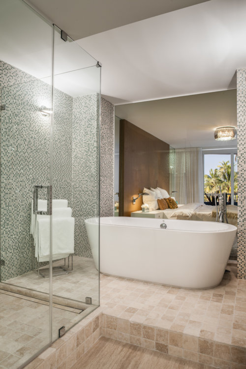 Elegant Luxury Bathroom Interior Design Projects by 2id Interiors - 200 Ocean Drive
