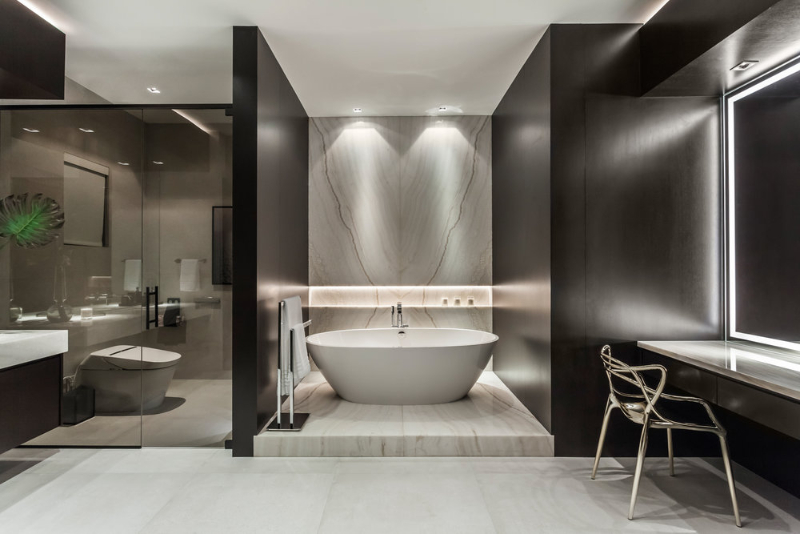 Elegant Luxury Bathroom Interior Design Projects by 2id Interiors - Golden Isles