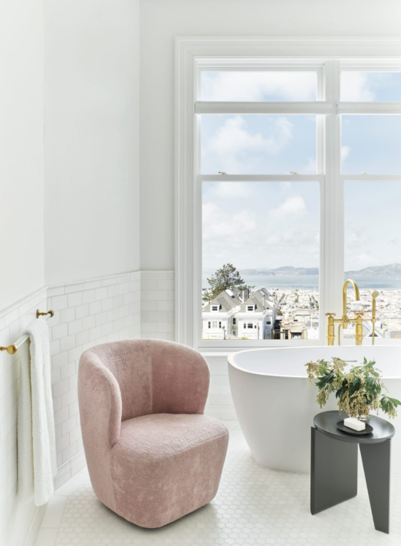 Modern Bathroom Design to offer a relaxing Armchair