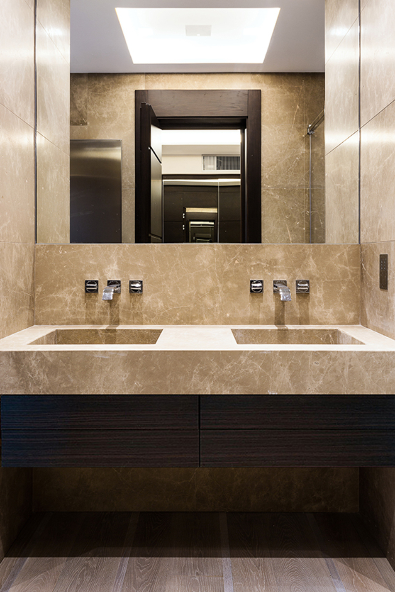 Bathroom Interior Design by A2T, Milan Apartment Washbasin