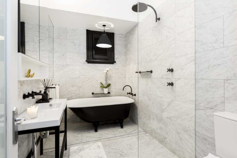Master Bathroom Design by Stewart + Stewart Design