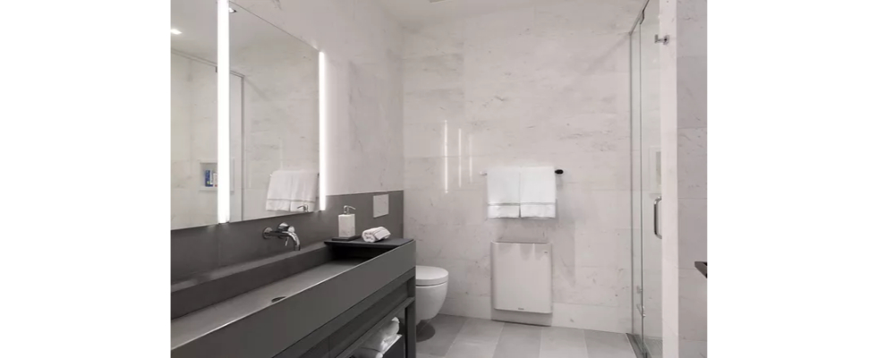 White and Gray Bathroom