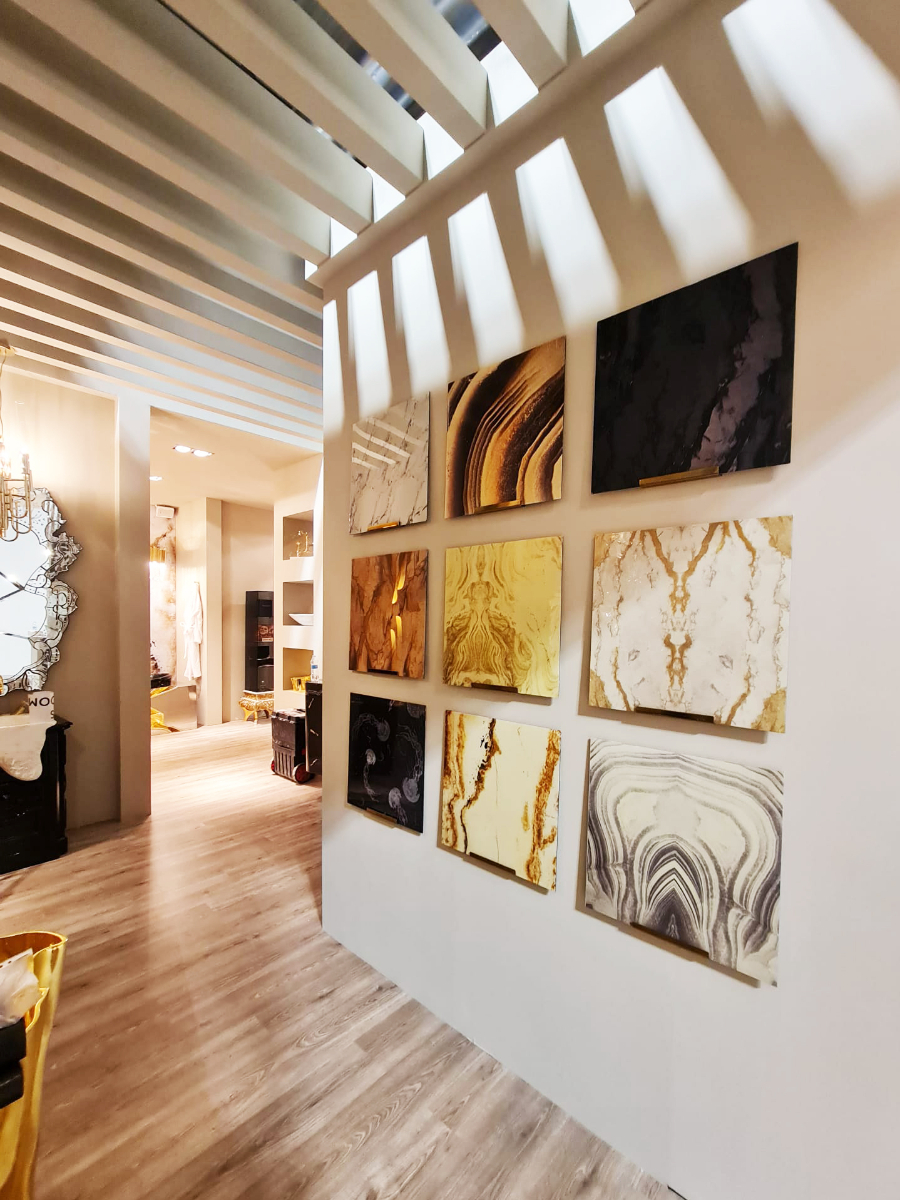 Salone Del Mobile 2022 Exquisite Bathroom Design Trends Gold Onyx Wall Panel Maison Valentina