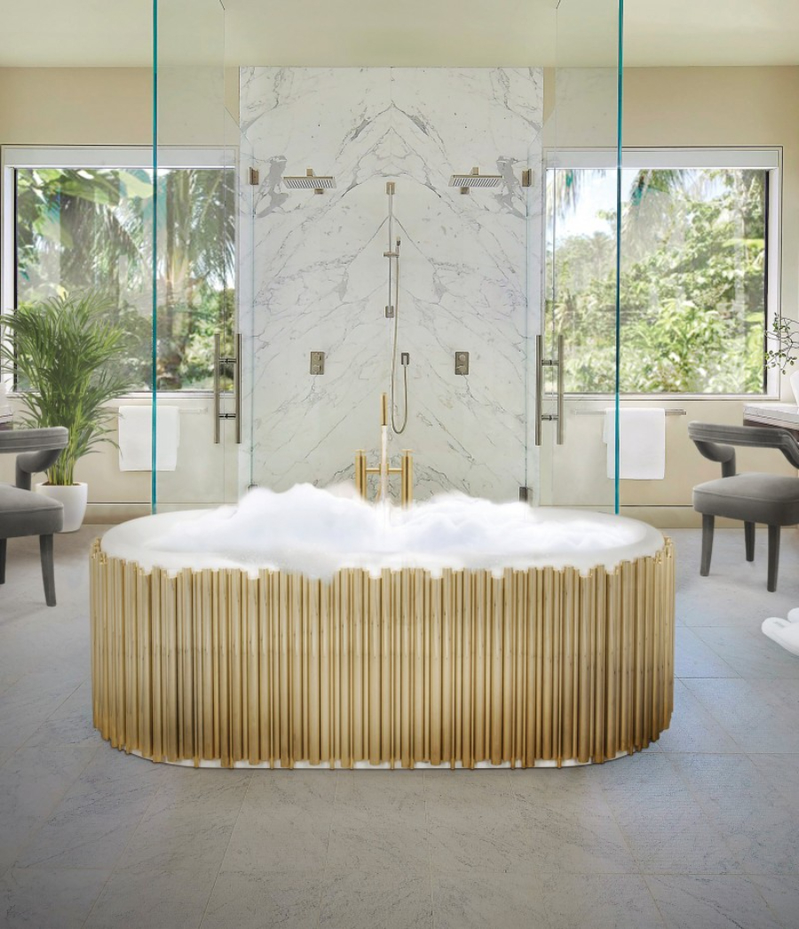 Shower Room Ideas The Private Refuge You Desire Symphony Oval Bathtub Luxury Bathroom Gold Details