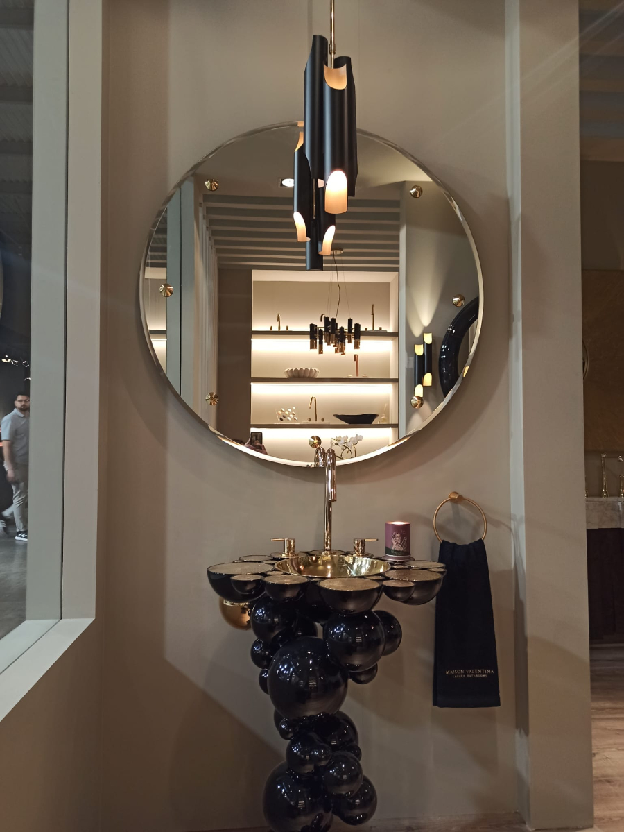 iSaloni 2022 The Latest Luxury Bathroom Trends  Newton pedestal sink Maison Valentina