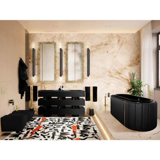 Elegant Bathtubs Stunning Bathroom Design With Neutral Marble Wall