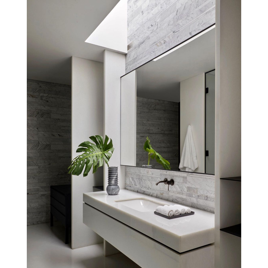 Grey bathroom by Rajiv Saini