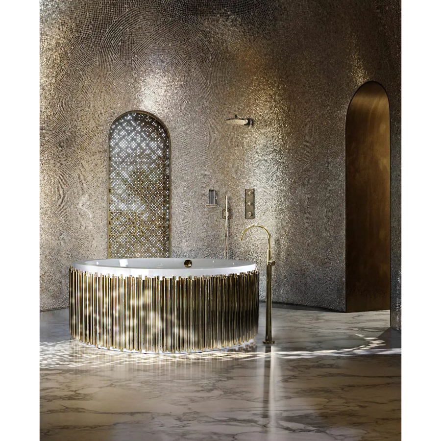 A BRILLIANT LUXURY BATHROOM WITH A SYMPHONY BATHTUB