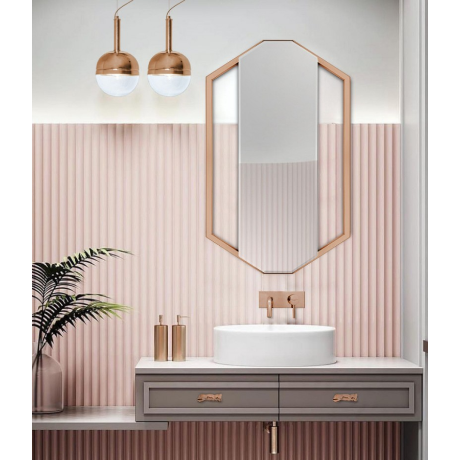 AMAZING CONTEMPORARY BATHROOM WITH SAPPHIRE MIRROR AND THE ICONIC KOI ROUND VESSEL SINK