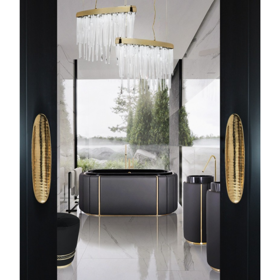 LUXURY DARK MASTER BATHROOM WITH DARIAN COLLECTION