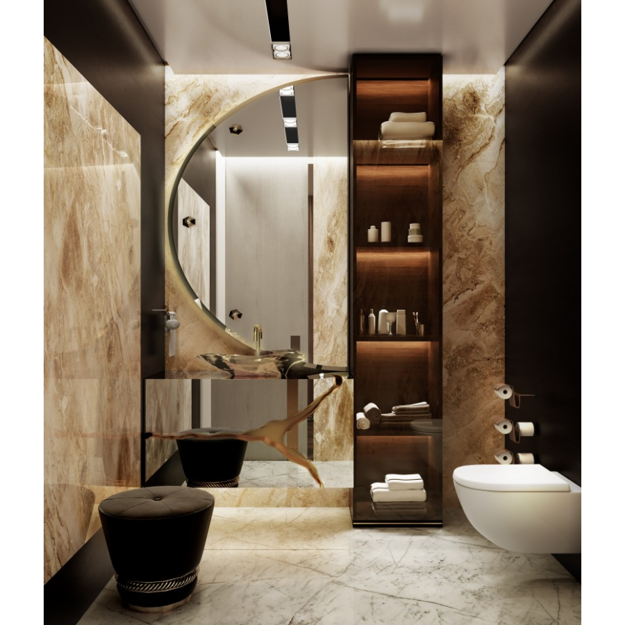 EXQUISITE BATHROOM DESIGN WITH A REFINED ATMOSPHERE