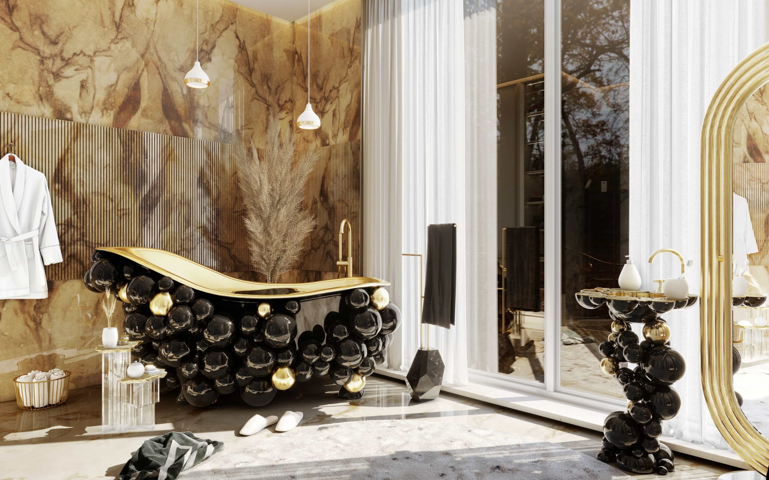 Timeless Luxury in Bathroom Interior Design: Newton Pedestal Sink
