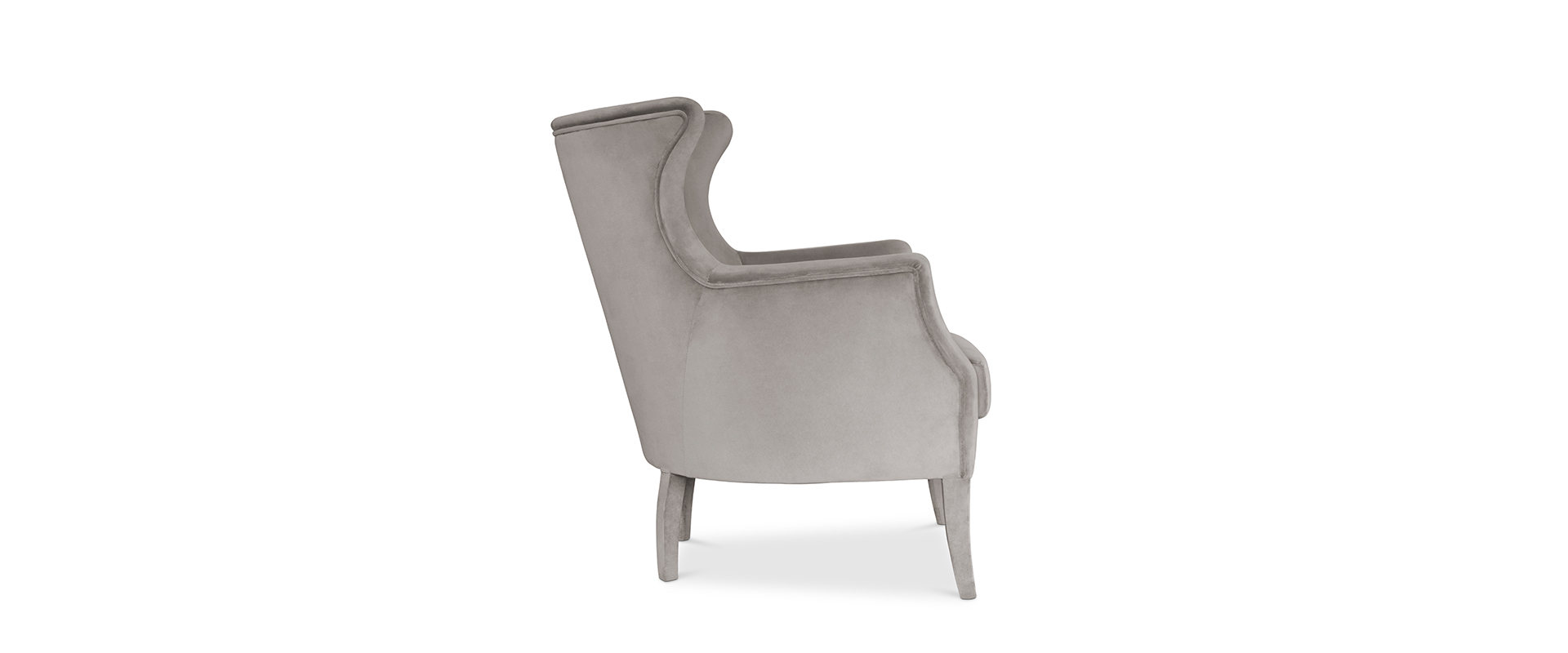 The Dukono Armchair in Grey Velvet-3-hr