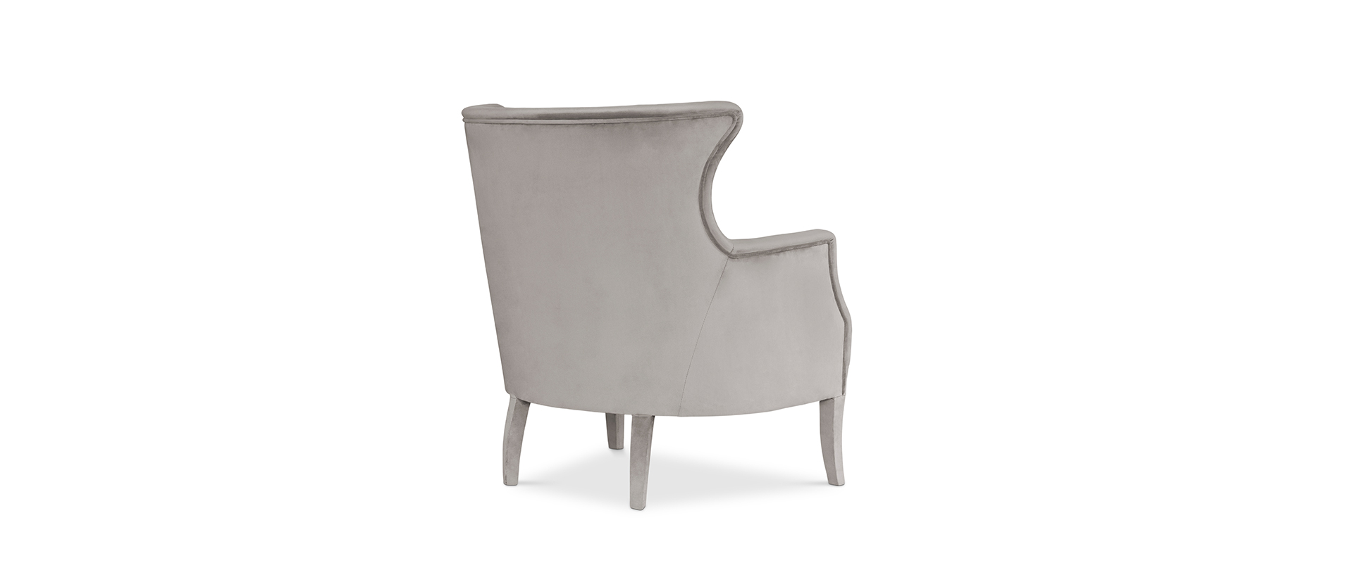The Dukono Armchair in Grey Velvet-4-hr