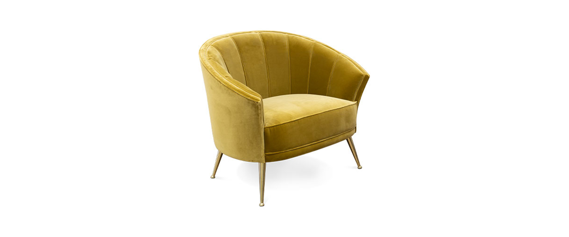 The Maya Armchair Upholstered in Green Velvet-10-hr